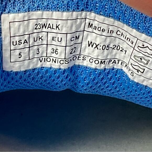 Vionic Womens 23Walk Walking Sneakers Size 5 Comfort Shoe Sneaker Blue Azure - Picture 12 of 12
